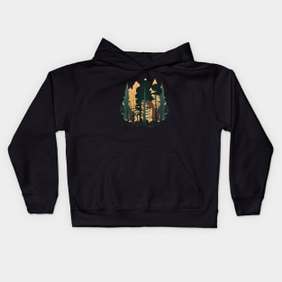 Forest Minimal Design, Adventure and Hiking Kids Hoodie